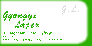 gyongyi lajer business card