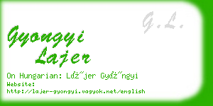 gyongyi lajer business card